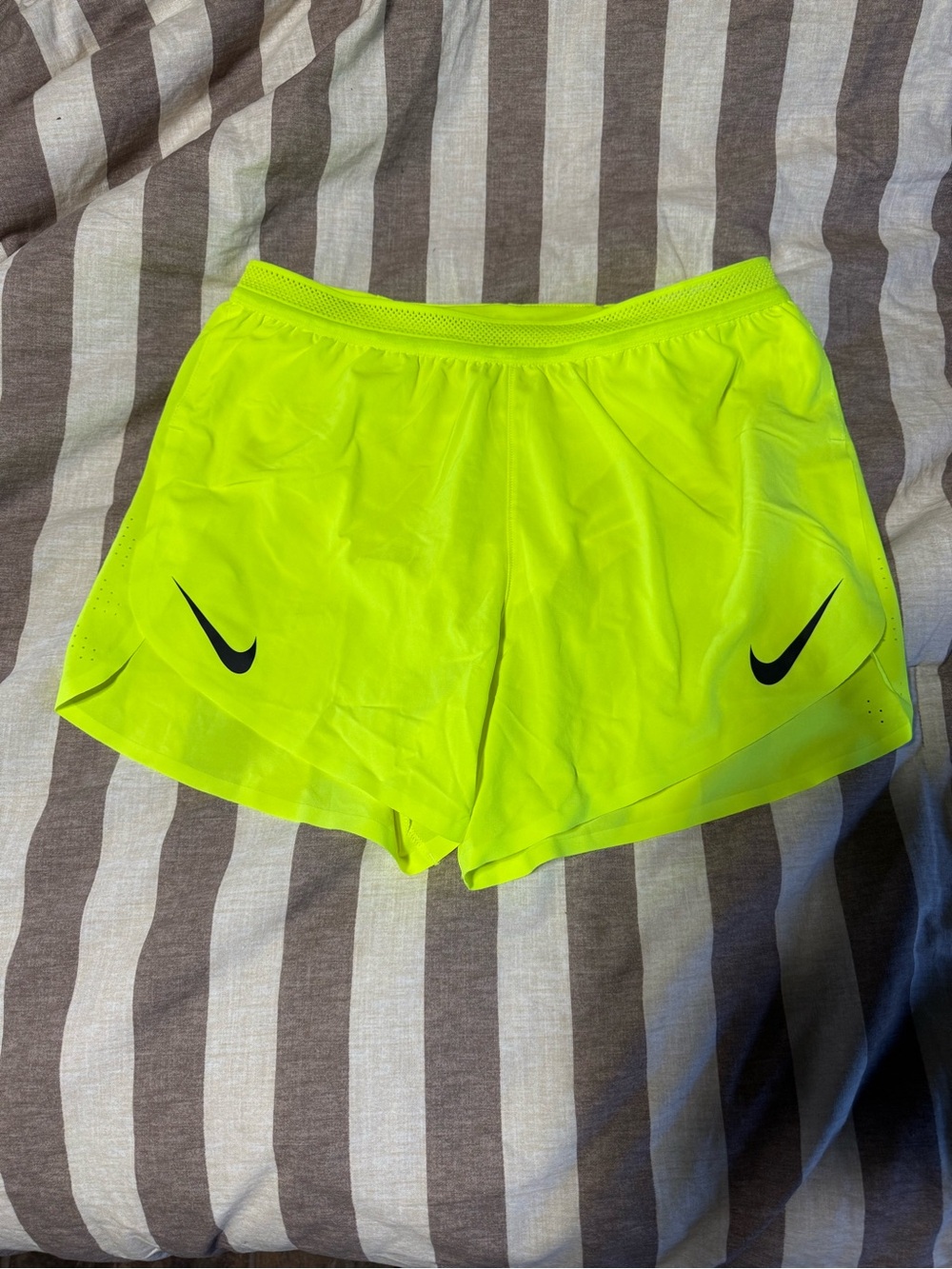 Nike Men’s 3” Neon Yellow Running Shorts